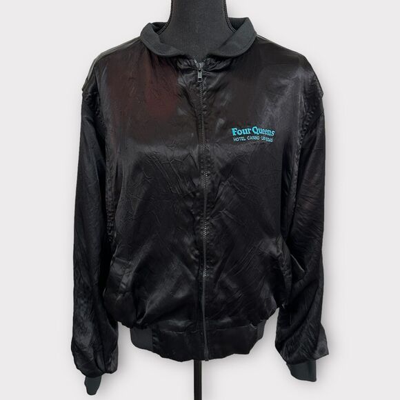 Other - Vintage Four Queens Las Vegas Hotel Casino Women's Black Jacket Size XL W/ Flaws